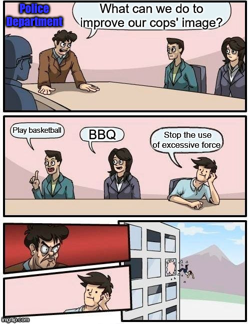 image tagged in boardroom meeting suggestion,police,police brutality,acab | made w/ Imgflip meme maker