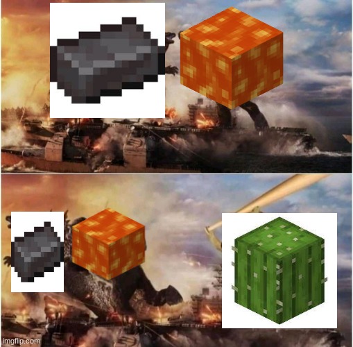 minecraft logic | image tagged in kong godzilla doge | made w/ Imgflip meme maker