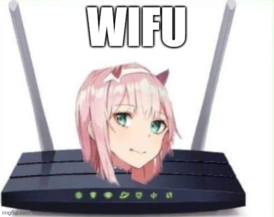 I'm pretty sure everyone has seen this but it's still funny | WIFU | image tagged in wifu,wifi,waifu | made w/ Imgflip meme maker