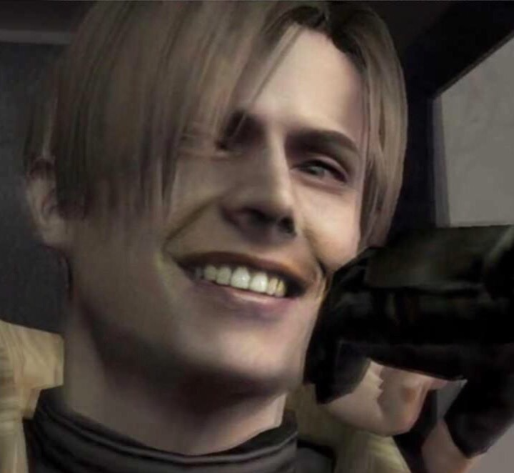 High Quality Re4 Leon smile Blank Meme Template