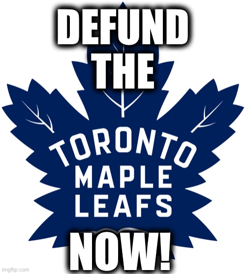 Defund the Toronto Maple Leafs | DEFUND
THE; NOW! | image tagged in defund,toronto maple leafs | made w/ Imgflip meme maker