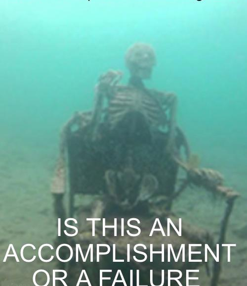 Drowned skeleton Blank Meme Template