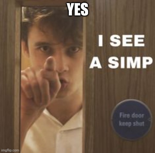 Wilbur I see a simp | YES | image tagged in wilbur i see a simp | made w/ Imgflip meme maker