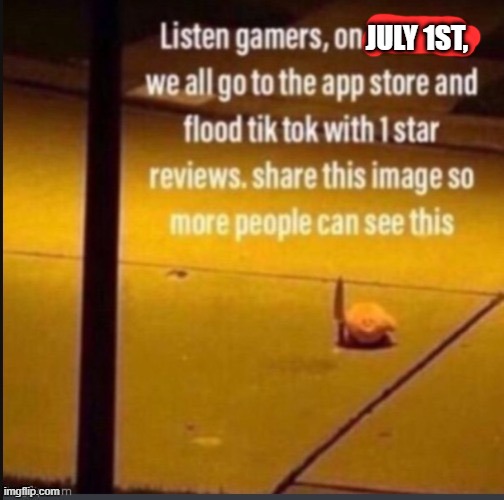 i saw this in a comment and i wanted to do it but it was june 1st so i made it july 1st | JULY 1ST, | image tagged in tik-tok-war | made w/ Imgflip meme maker