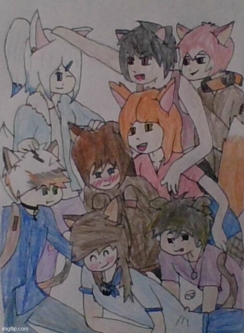 IM BAAAAAAAAACCCKKKK! and heres the only thing I drew all weekend :3 It's Luna and her friends! | image tagged in luna and co by mavrick jordan | made w/ Imgflip meme maker