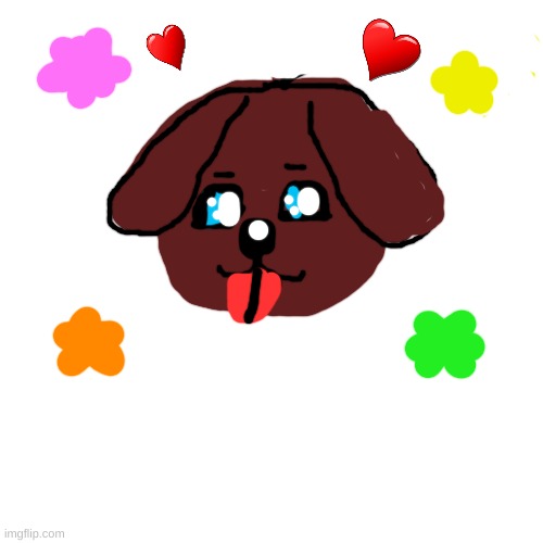 Cute doggo I drew :3 | image tagged in drawing,art,imgflip draw tool,cute dog,woof | made w/ Imgflip meme maker