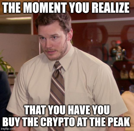 the moment you realize | THE MOMENT YOU REALIZE; THAT YOU HAVE YOU BUY THE CRYPTO AT THE PEAK | image tagged in memes,afraid to ask andy,funny,crypto,memehub,fun | made w/ Imgflip meme maker