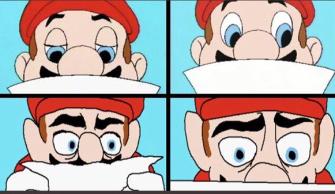 High Quality mario as skinner reading a letter Blank Meme Template