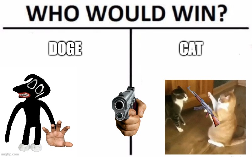 Who Would Win? Meme | DOGE; CAT | image tagged in memes,who would win | made w/ Imgflip meme maker