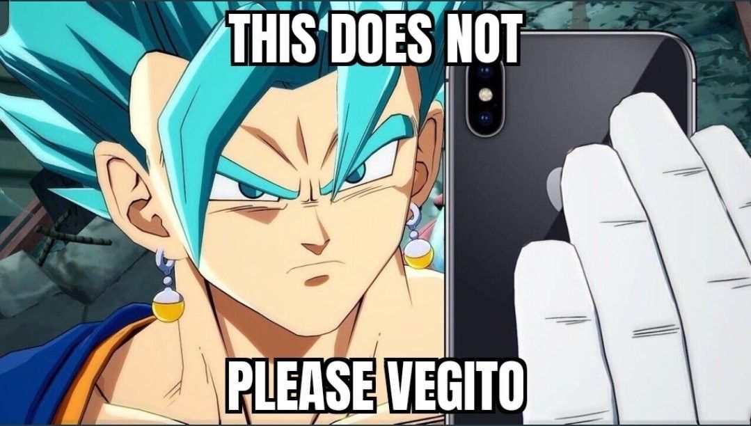 High Quality vegito is not happy Blank Meme Template