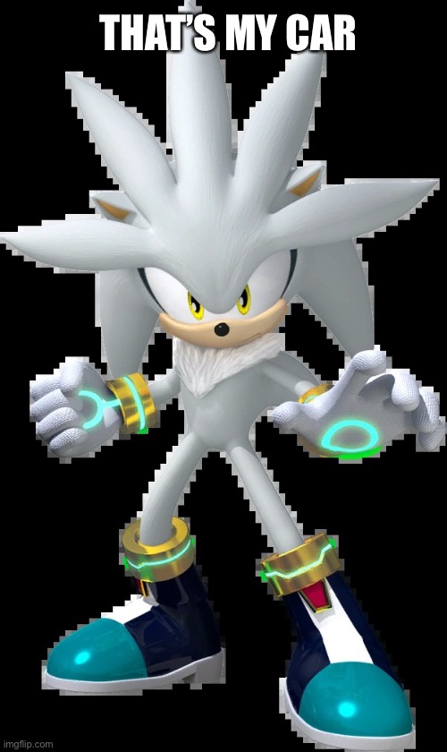Silver the Hedgehog | THAT’S MY CAR | image tagged in silver the hedgehog | made w/ Imgflip meme maker
