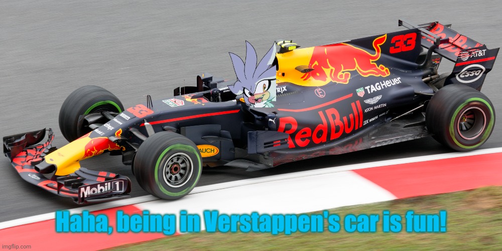 Haha, being in Verstappen's car is fun! | made w/ Imgflip meme maker
