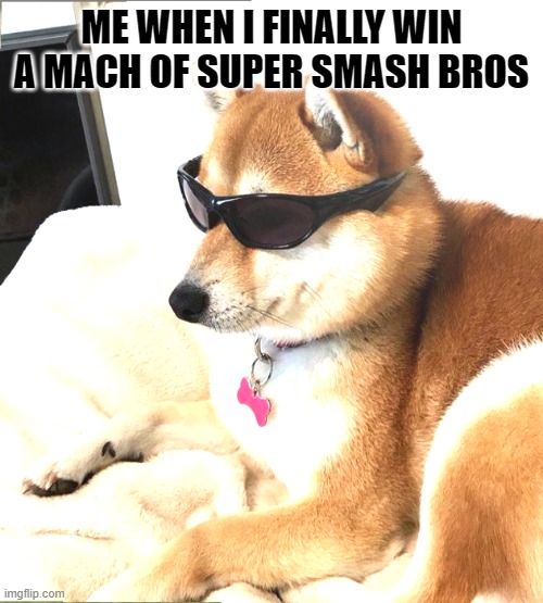 ME WHEN I FINALLY WIN A MACH OF SUPER SMASH BROS | image tagged in doge,epic,gamer | made w/ Imgflip meme maker