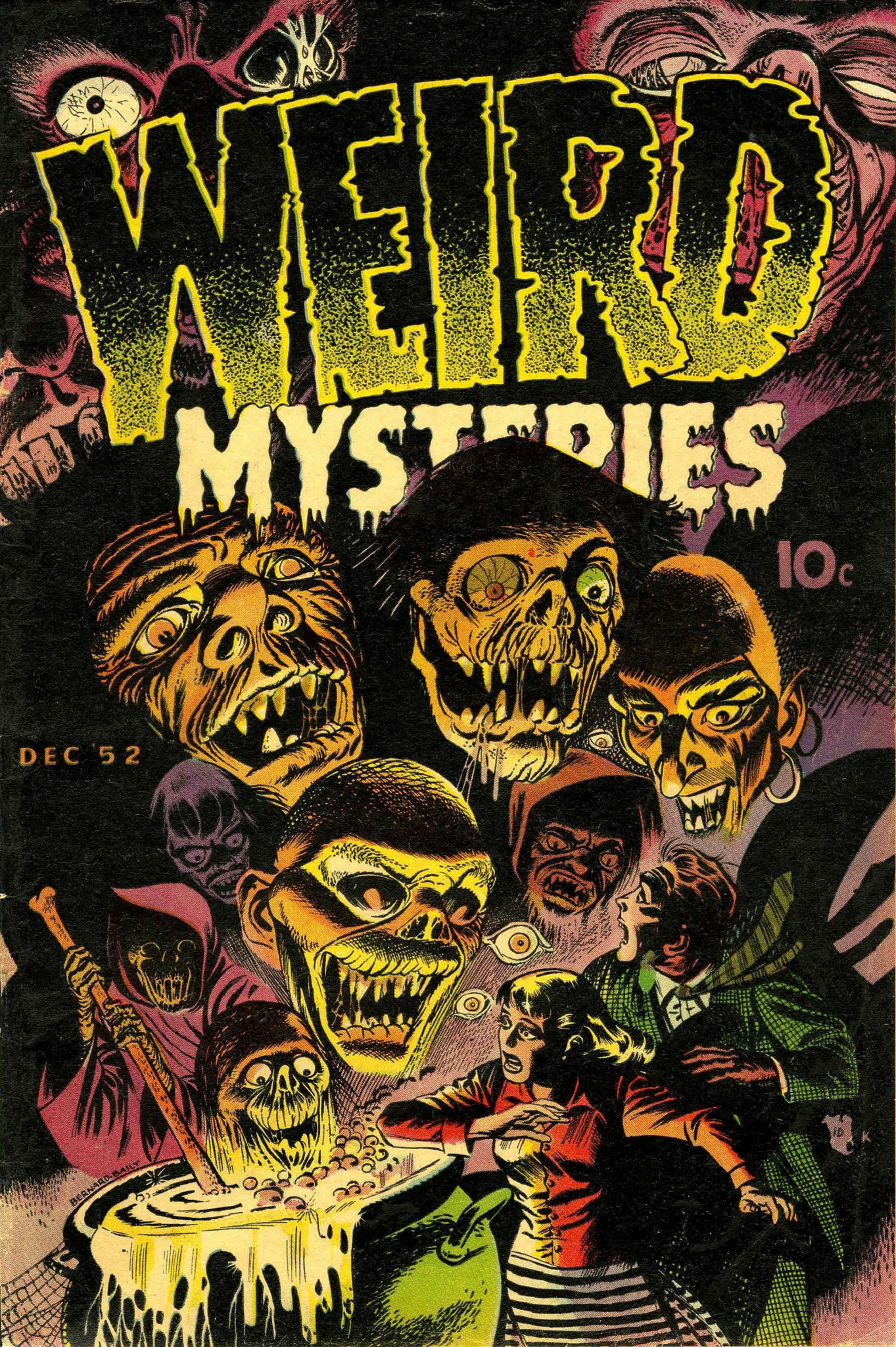 Weird mysteries comic book cover Blank Meme Template