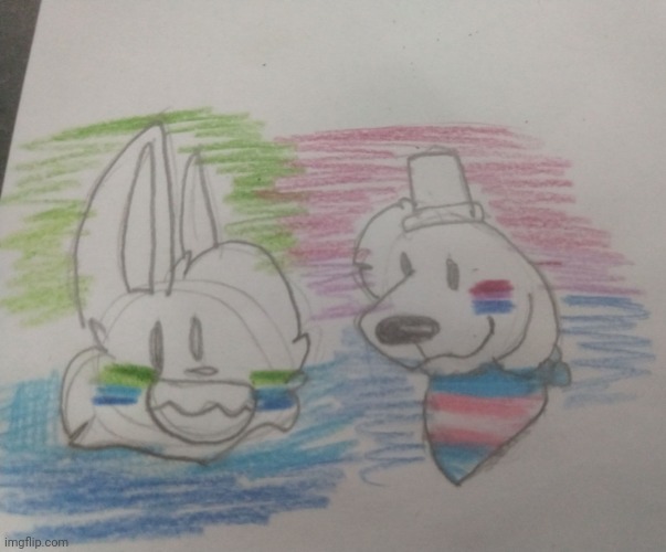 Sam and max pride art :D | made w/ Imgflip meme maker