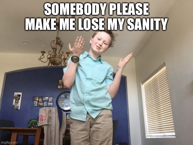 SOMEBODY PLEASE MAKE ME LOSE MY SANITY | made w/ Imgflip meme maker