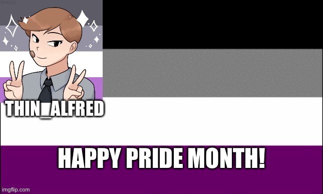 Thin_Alfred Announcement Board | HAPPY PRIDE MONTH! | image tagged in thin_alfred announcement board | made w/ Imgflip meme maker