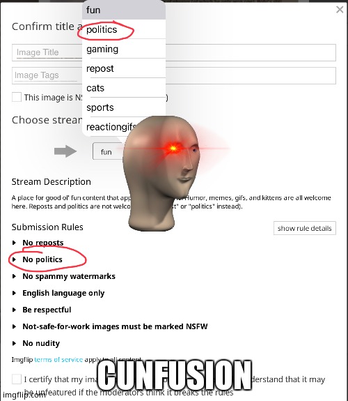 Cunfusion | CUNFUSION | image tagged in custom template | made w/ Imgflip meme maker