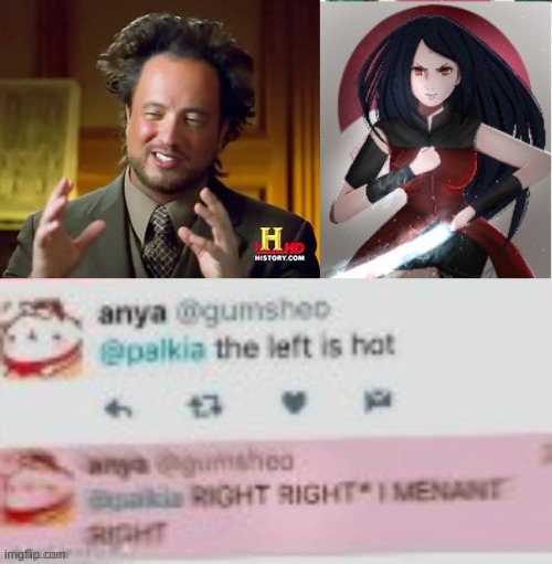 Make that mistake once more and I will put three holes in your head | image tagged in memes,ancient aliens,sarada collage,the left is hot | made w/ Imgflip meme maker