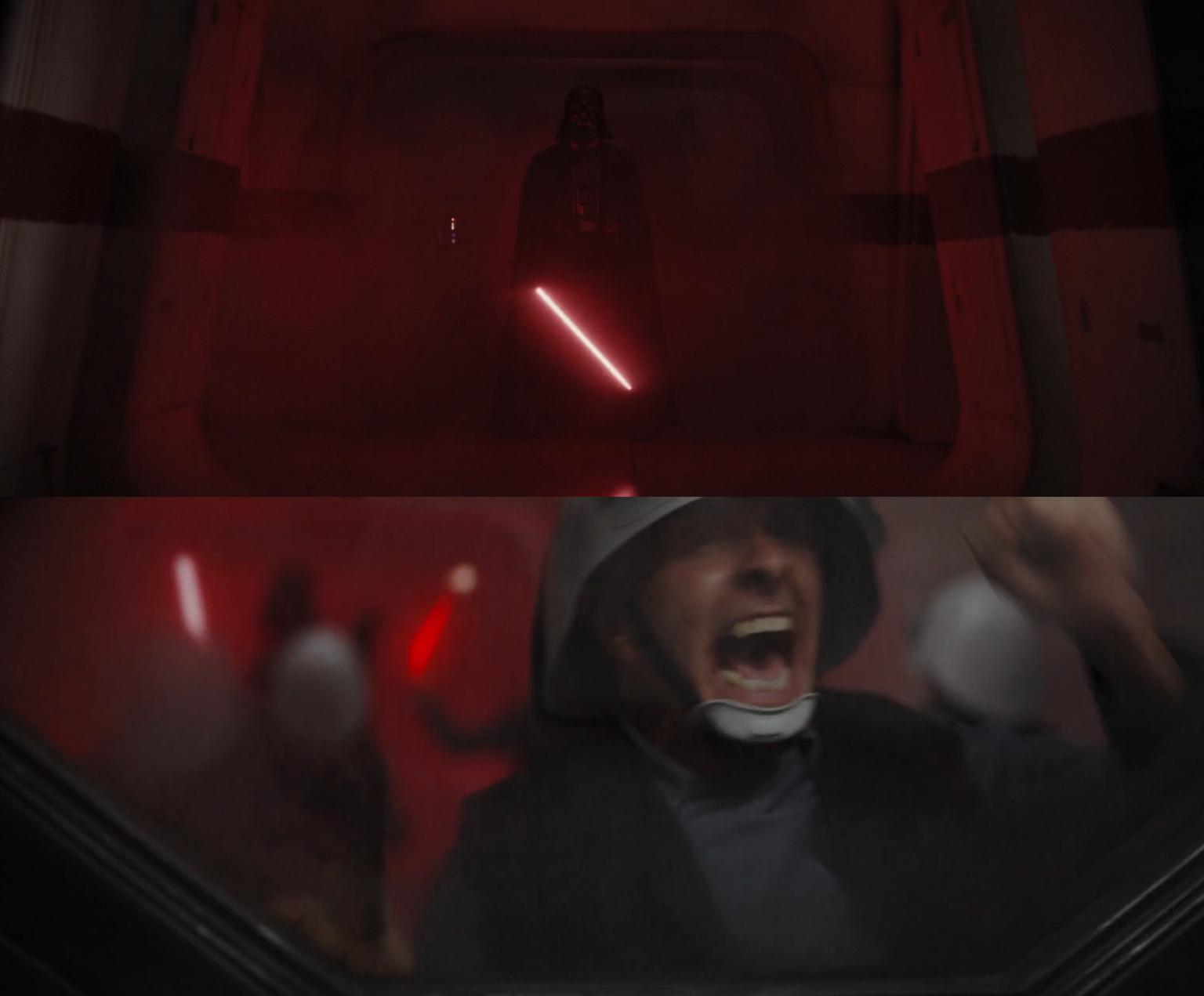 Darth Vader vs Rebel Blank Meme Template