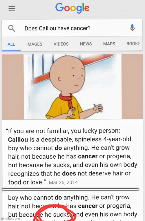 Caillou | __________________ | image tagged in ciallou,stupid | made w/ Imgflip meme maker
