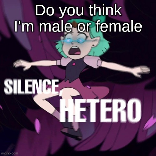 istg if someone says male- | Do you think I'm male or female | image tagged in amity silence hetero | made w/ Imgflip meme maker