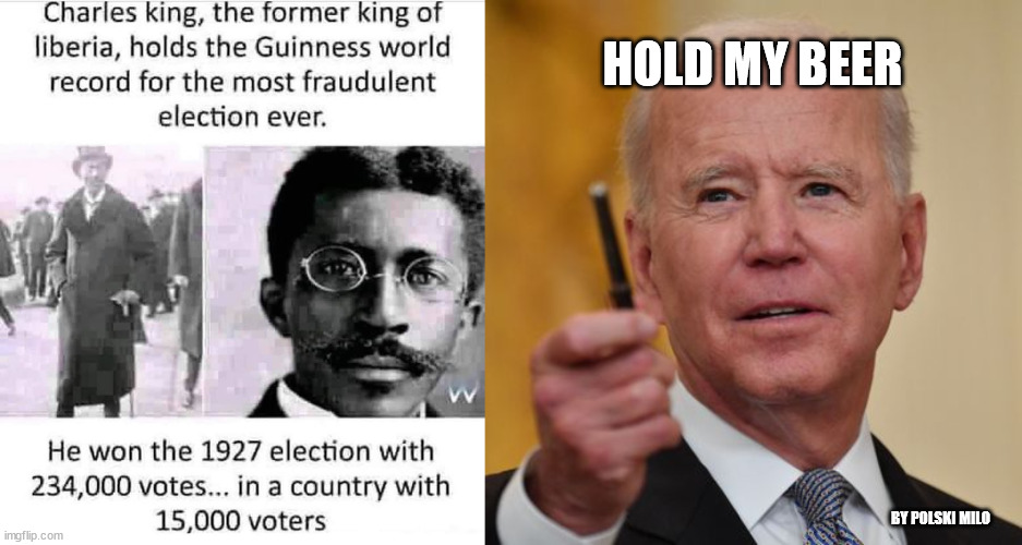 Joe | HOLD MY BEER; BY POLSKI MILO | image tagged in political humor,funny | made w/ Imgflip meme maker