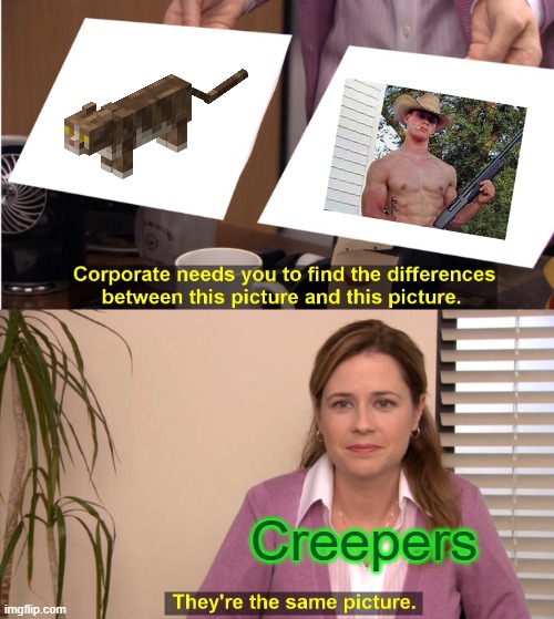 They're The Same Picture | Creepers | image tagged in memes,they're the same picture | made w/ Imgflip meme maker