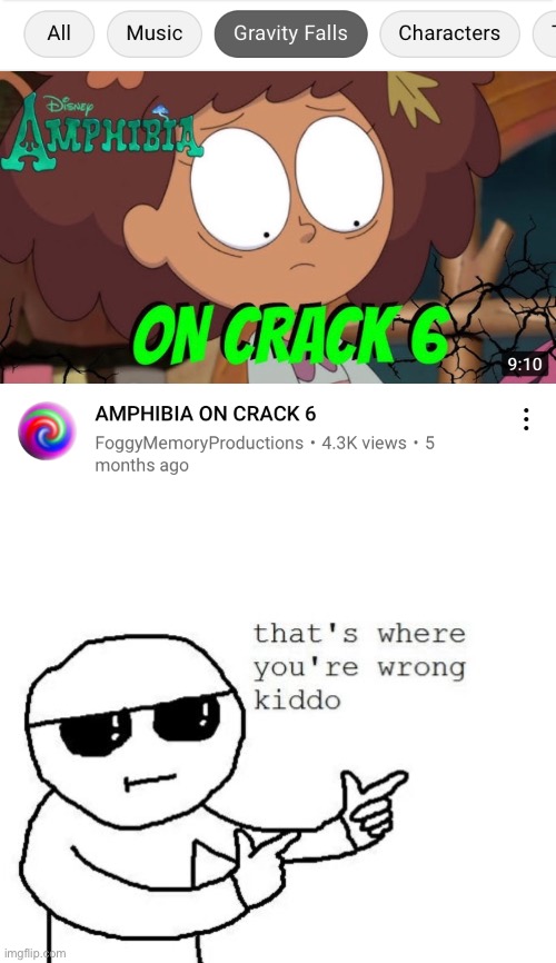 Thats not gravity falls | image tagged in that's where you're wrong kiddo | made w/ Imgflip meme maker