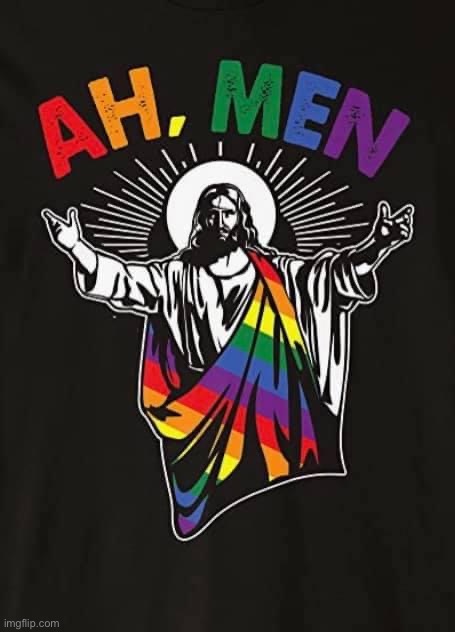 Eyyyyy | image tagged in jesus gay pride | made w/ Imgflip meme maker