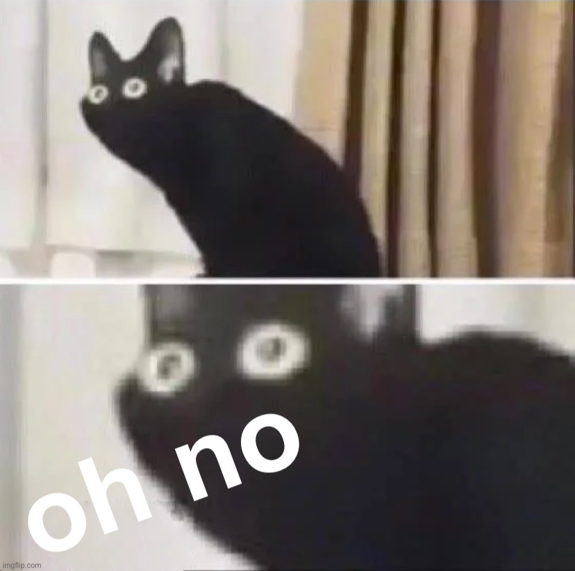 High Quality Oh no cat redux Blank Meme Template