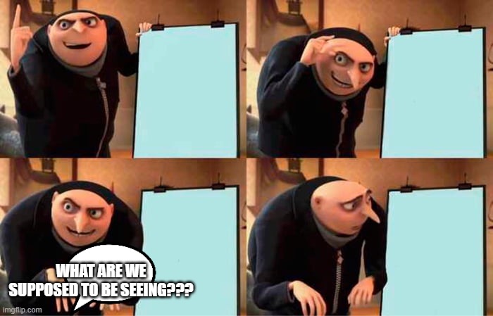 Gru's Plan | WHAT ARE WE SUPPOSED TO BE SEEING??? | image tagged in memes,gru's plan | made w/ Imgflip meme maker