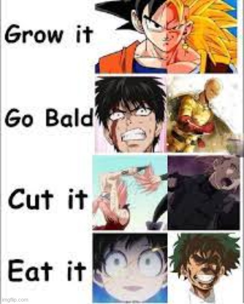EAT IT | image tagged in anime meme,naruto,mha,one punch man,dragon ball z | made w/ Imgflip meme maker