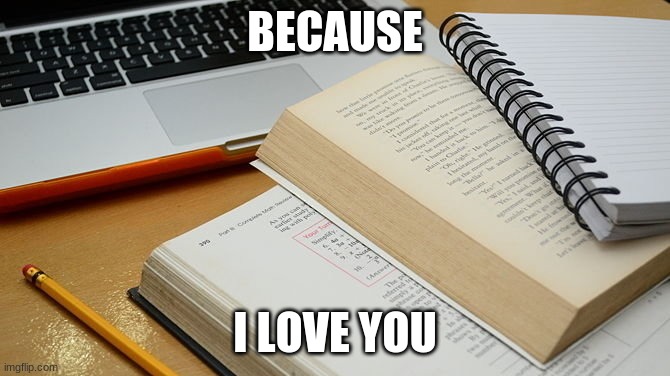 BECAUSE I LOVE YOU | made w/ Imgflip meme maker