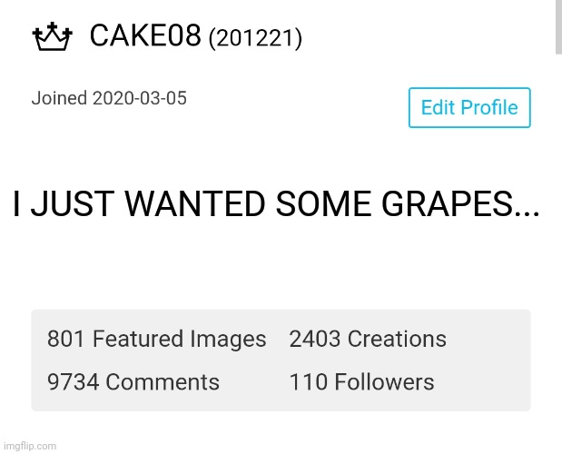 I just wanted grapes, but now my leg hurts | I JUST WANTED SOME GRAPES... | made w/ Imgflip meme maker