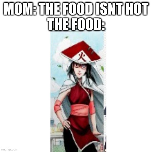 Food's hot, but i would eatit ;D | MOM: THE FOOD ISNT HOT
THE FOOD: | image tagged in memes,blank transparent square | made w/ Imgflip meme maker