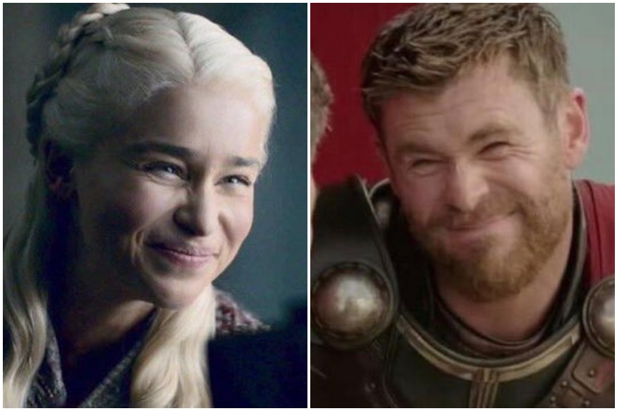 Thor And Daenerys Targaryen Face Blank Meme Template