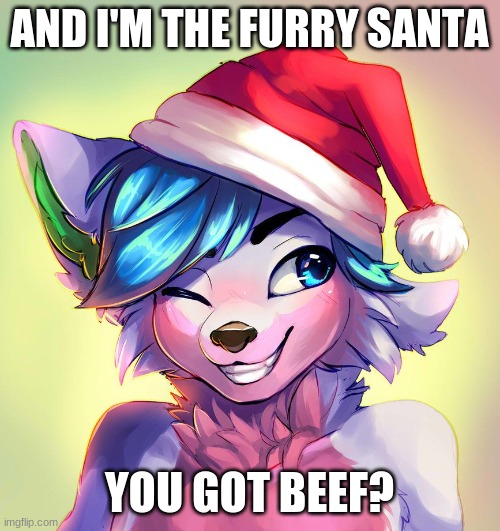 AND I'M THE FURRY SANTA YOU GOT BEEF? | made w/ Imgflip meme maker