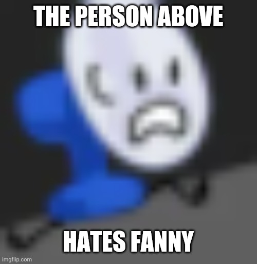 Fanny.... | THE PERSON ABOVE; HATES FANNY | image tagged in fanny | made w/ Imgflip meme maker