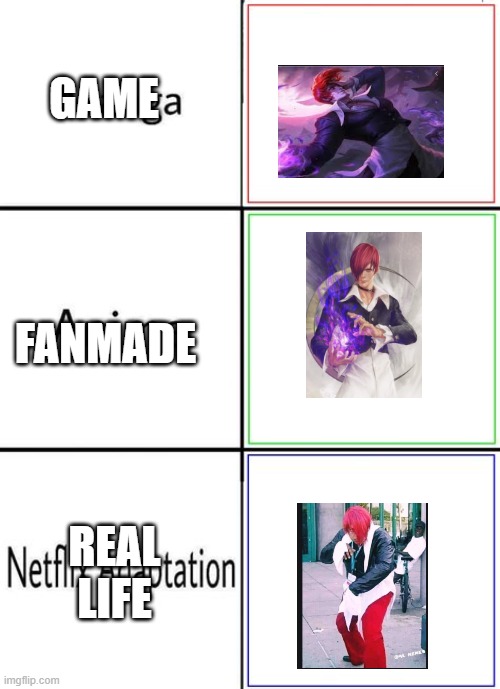Real life ruined anything | GAME; FANMADE; REAL LIFE | image tagged in netflix adaptation,funny,mlbb memes | made w/ Imgflip meme maker