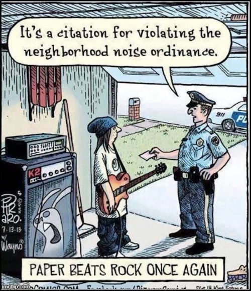 Why... Oh Why... | image tagged in memes,comics,guitar,player,officer ticket,noise | made w/ Imgflip meme maker