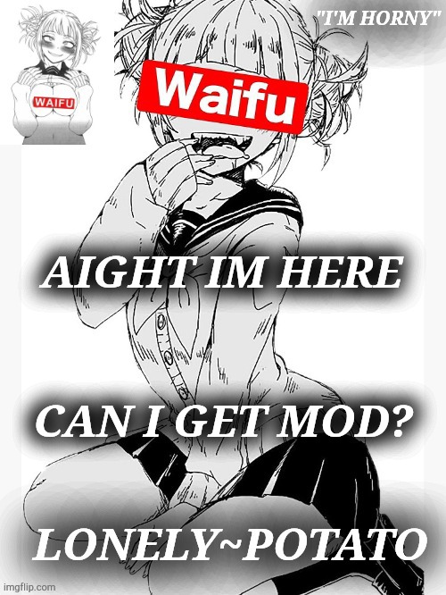 its ok if u say no | AIGHT IM HERE; CAN I GET MOD? | made w/ Imgflip meme maker