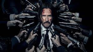 High Quality John Wick surrounded by guns Blank Meme Template