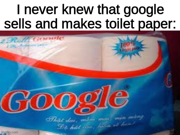 Must be real crap |  I never knew that google sells and makes toilet paper: | image tagged in chinese knock offs,bruh,jon tron ill take your entire stock,shut up and take my money fry | made w/ Imgflip meme maker