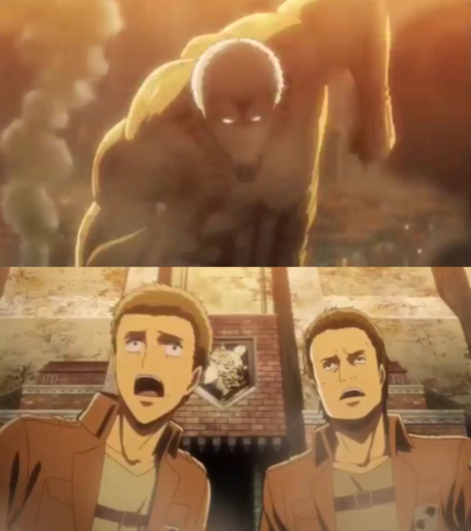 High Quality Armored titan running into wall Maria Blank Meme Template