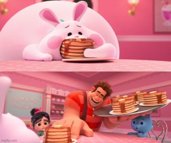 A template anyone can use | image tagged in wreck it ralph feeding bunny | made w/ Imgflip meme maker