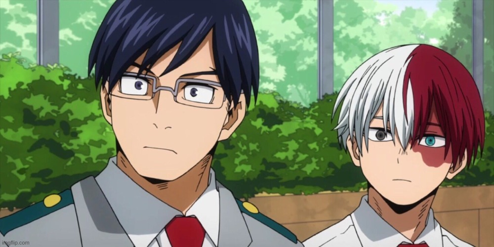 REEEEEEEEEE Totoroki and Iida in the same pic REEEEEEEEEEEEEEEE | made w/ Imgflip meme maker
