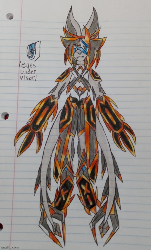 *exists again* AU design of Xeno, where she instead of Geiss is the first and legendary warmachine. Tell me what y'all think. | made w/ Imgflip meme maker