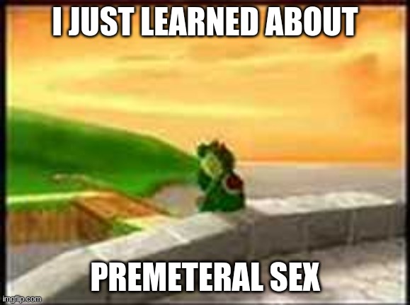 very sad | I JUST LEARNED ABOUT; PREMETERAL SEX | made w/ Imgflip meme maker