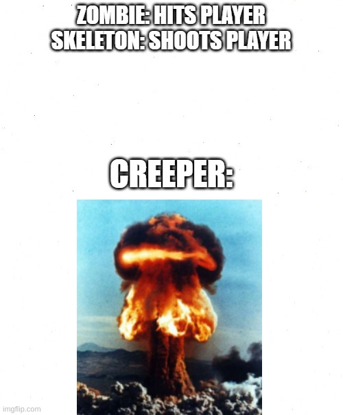 Creepers be like | image tagged in minecraft creeper,creeper,funny | made w/ Imgflip meme maker